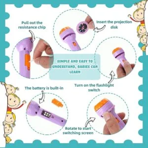 LED Projector Flashlight Torch for Kids - Image 3